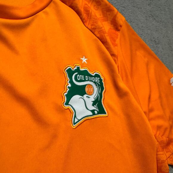 Ivory Coast National Soccer Team Puma Jersey Mens M Orange 2014 - Picture 4 of 7